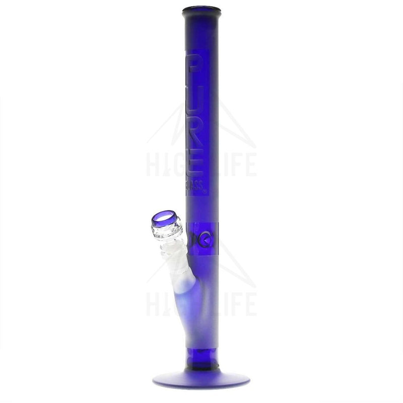 Pure Glass 14 Straight Bong - 38Mm Blue Frost Bongs & Waterpipes