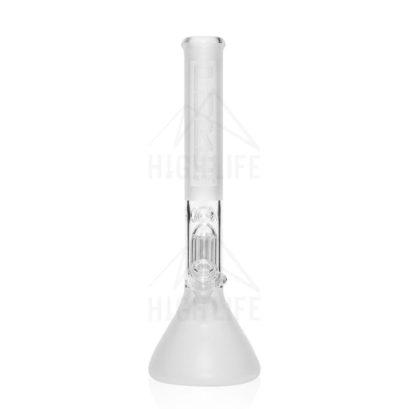 Pure Glass 18 50Mmx5Mm 10 Arm Single Tree Perc 3D Etch Beaker Bong Frost Bongs & Waterpipes