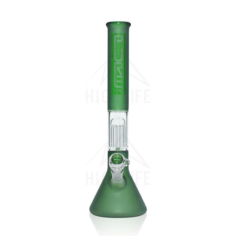 Pure Glass 18 50Mmx5Mm 10 Arm Single Tree Perc 3D Etch Beaker Bong Green Bongs & Waterpipes