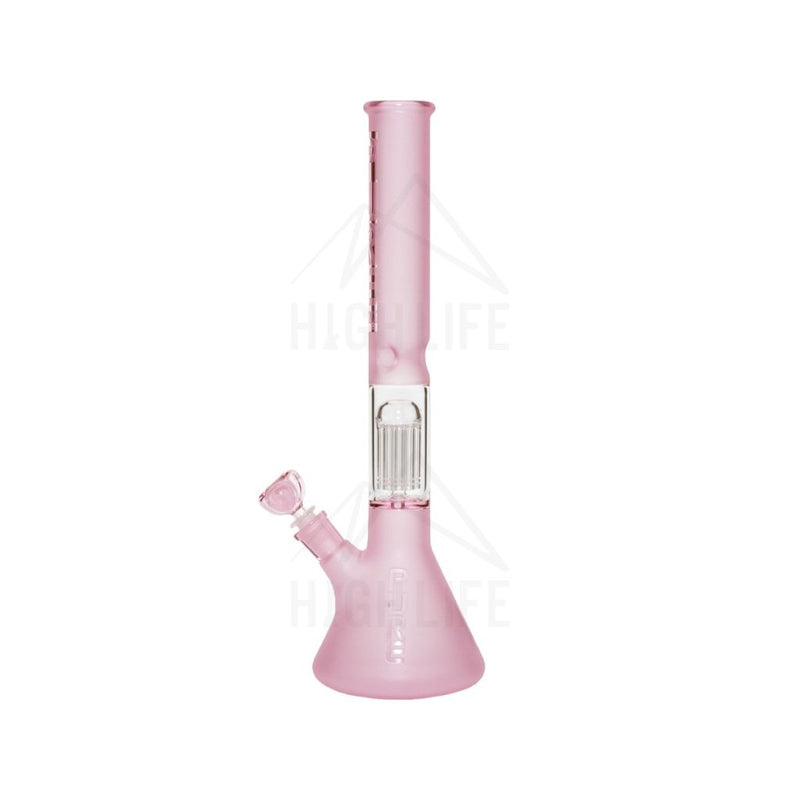 Pure Glass 18 50Mmx5Mm 10 Arm Single Tree Perc 3D Etch Beaker Bong Pink Bongs & Waterpipes