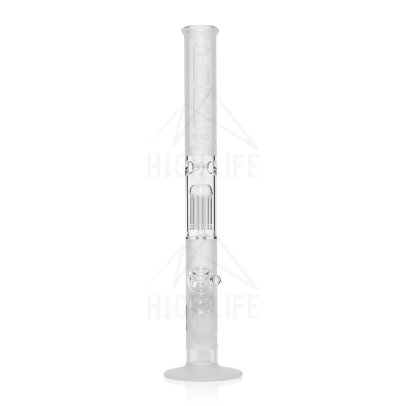 Pure Glass 18 50Mmx5Mm 10 Arm Single Tree Perc 3D Etch Straight Bong Frost Bongs & Waterpipes