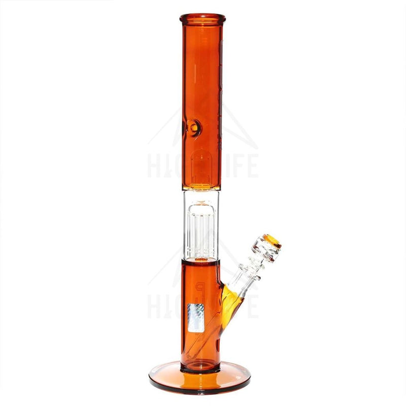 Pure Glass 18 50Mmx5Mm Single Tree10Arm Straight Amber Bongs & Waterpipes