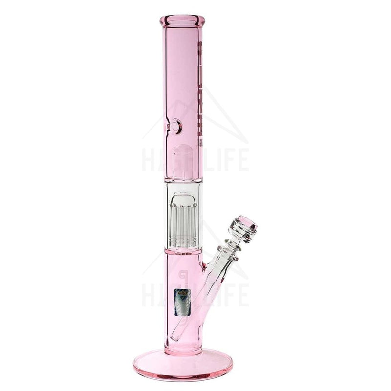 Pure Glass 18 50Mmx5Mm Single Tree10Arm Straight Martini Pink Bongs & Waterpipes