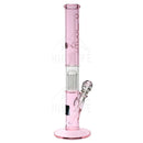 Pure Glass 18 50Mmx5Mm Single Tree10Arm Straight Martini Pink Bongs & Waterpipes