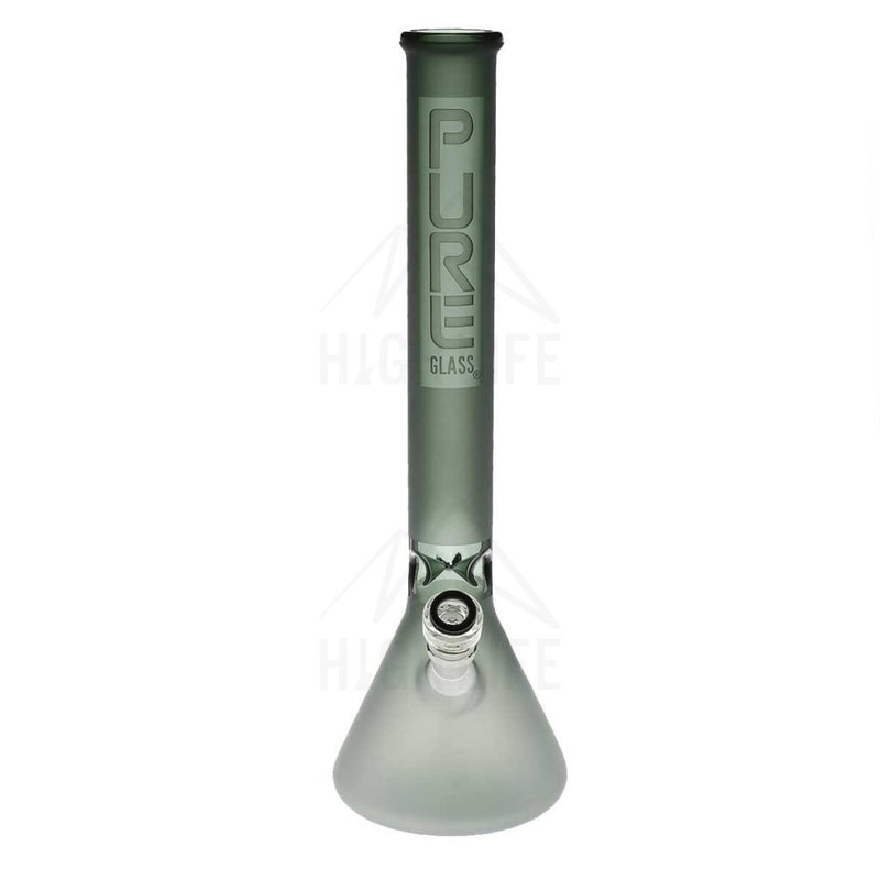 Pure Glass 18 Beaker Bong - 50Mm Black Frost Bongs & Waterpipes