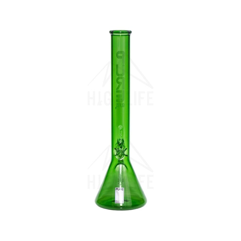 Pure Glass 18 Beaker Bong - 50Mm Green Bongs & Waterpipes