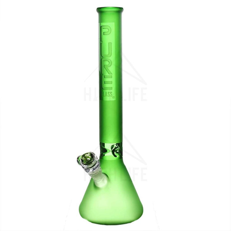 Pure Glass 18 Beaker Bong - 50Mm Green Frost Bongs & Waterpipes