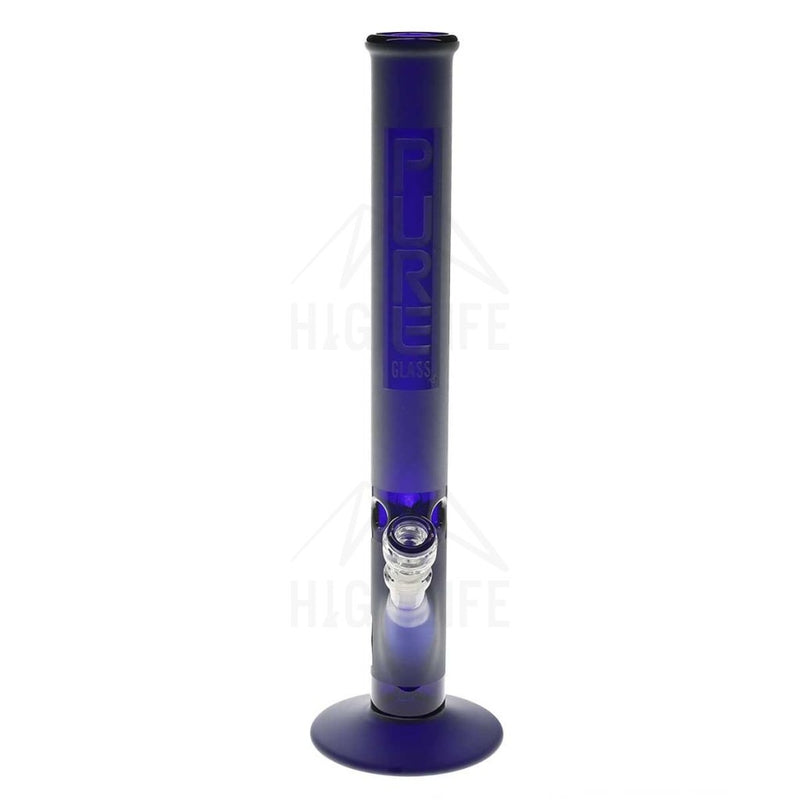 Pure Glass 18 Straight Bong - 50Mm Blue Frost Bongs & Waterpipes