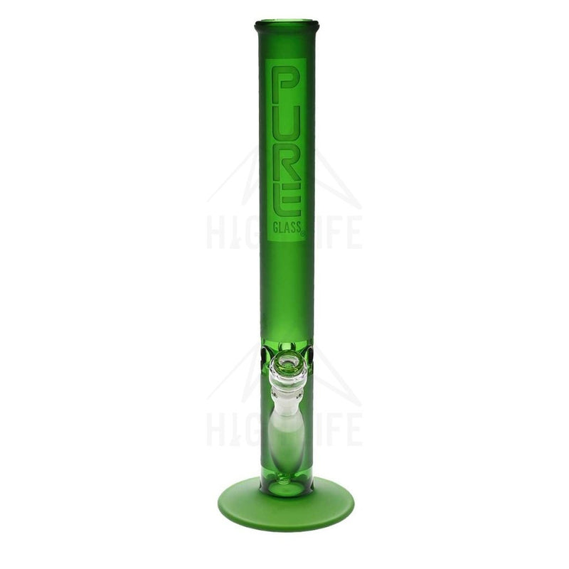 Pure Glass 18 Straight Bong - 50Mm Green Frost Bongs & Waterpipes