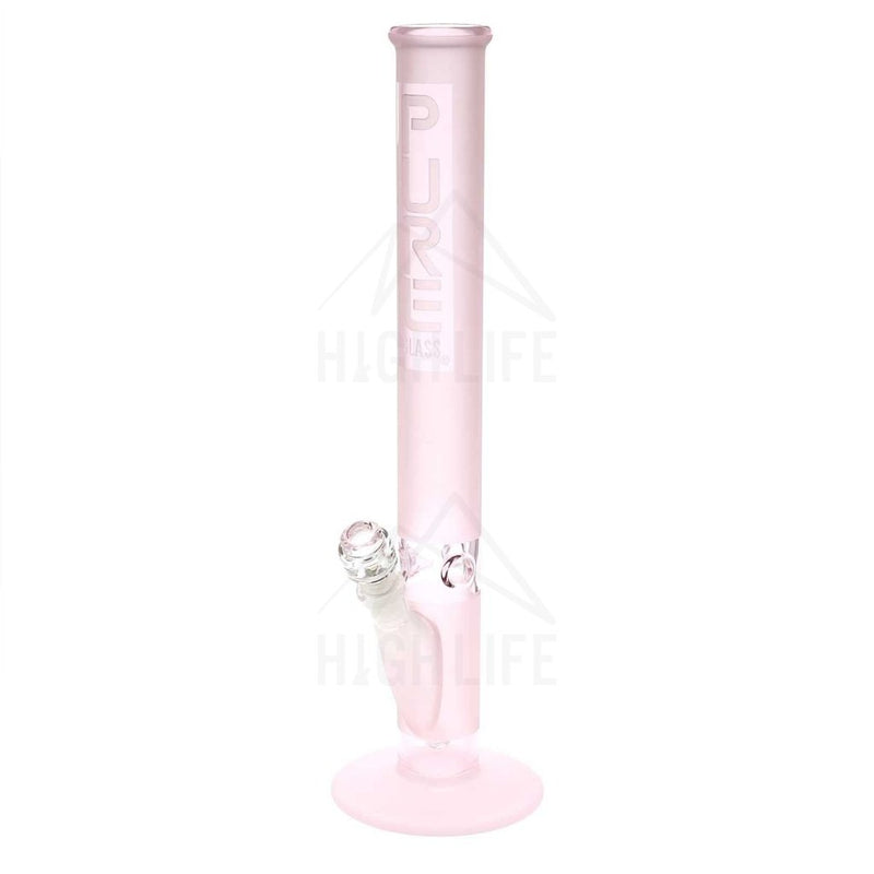 Pure Glass 18 Straight Bong - 50Mm Pink Frost Bongs & Waterpipes