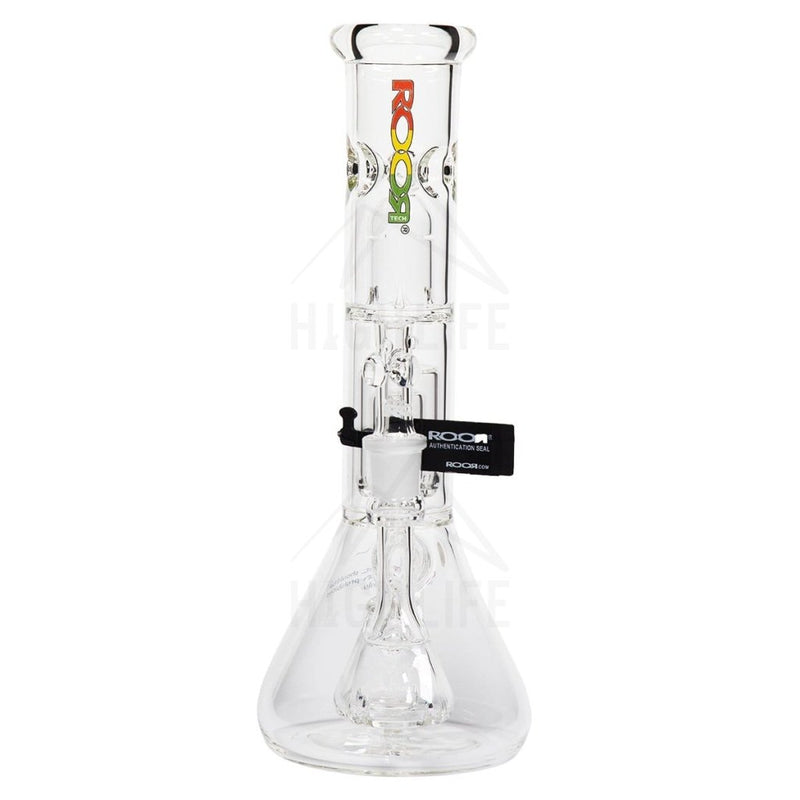 Roor Tech 14 50Mm Fixed W/ Barrel Beaker - Rasta Logo Bongs & Waterpipes