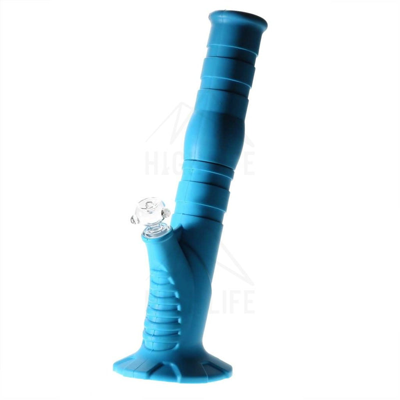 Silicone 12 50Mm Straight Bong - Blue Bongs & Waterpipes