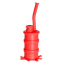 Silicone 8 Bent Neck Small Oil Drum Bubbler Red