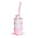 Silicone 8 Bent Neck Small Oil Drum Bubbler White