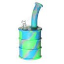 Silicone 9 Bent Neck Large Oil Drum Bubbler Multi