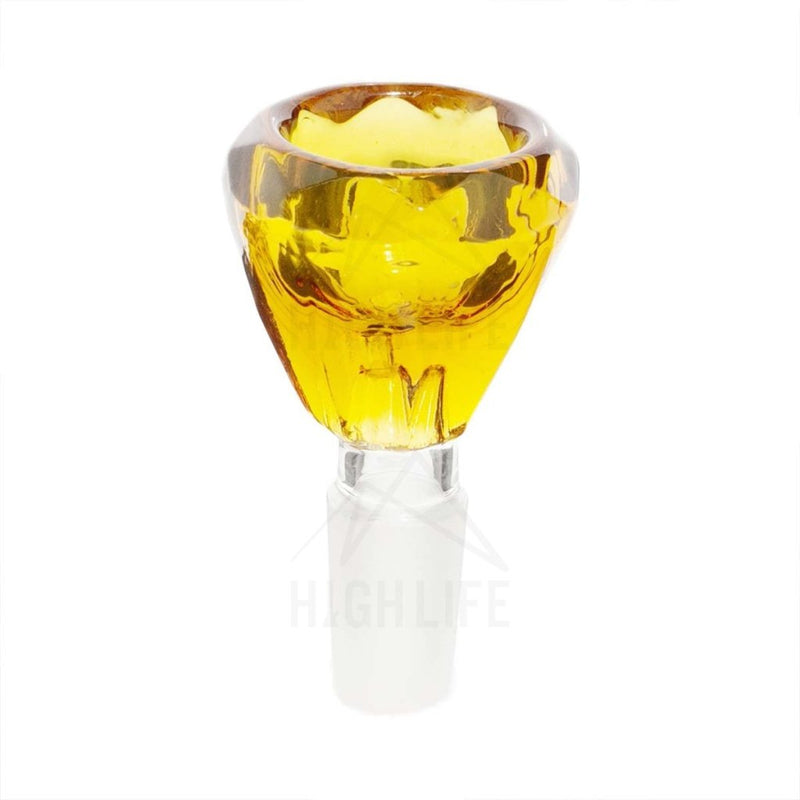Slide G/g Bowl 14Mm Male Diamond Amber