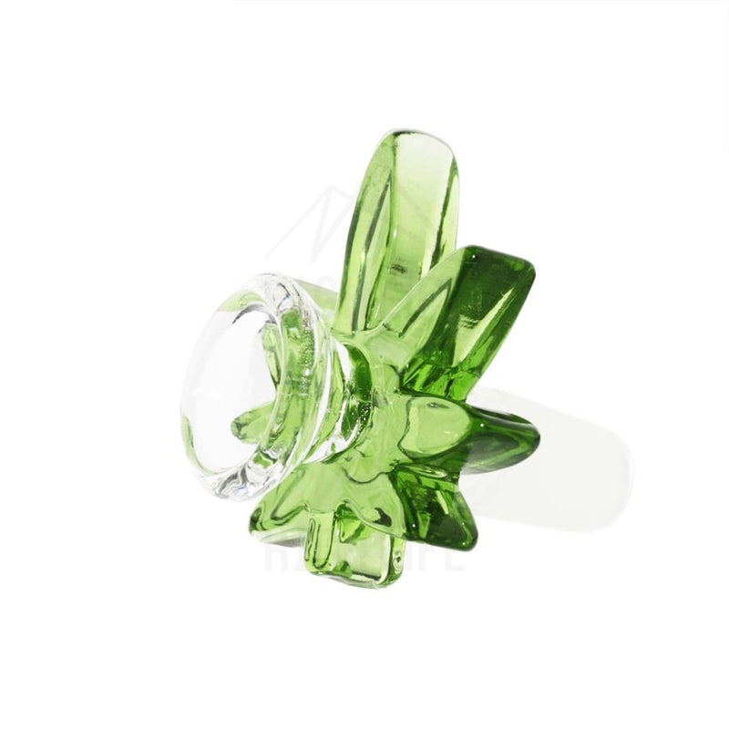 Slide G/g Bowl 14Mm Male - Marijuana Leaf