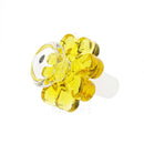 Slide G/g Bowl 14Mm Male - Yellow Flower
