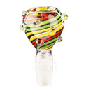 Slide G/g Bowl Multi-Colored Striated 14Mm Male