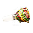 Slide G/g Bowl Multi-Colored Striated 14Mm Male