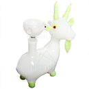 Slime Green And White Goat Hand Pipe Pipes