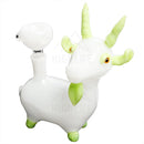 Slime Green And White Goat Hand Pipe Pipes