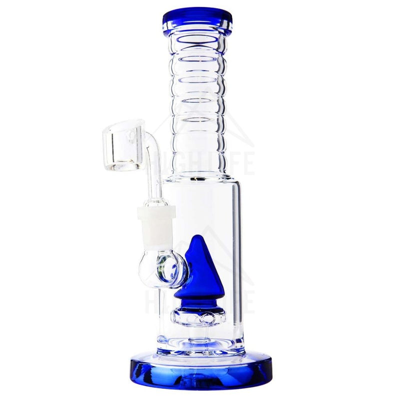 Waterpipe 8 G/g Cone Perculator Rig With Banger Blue