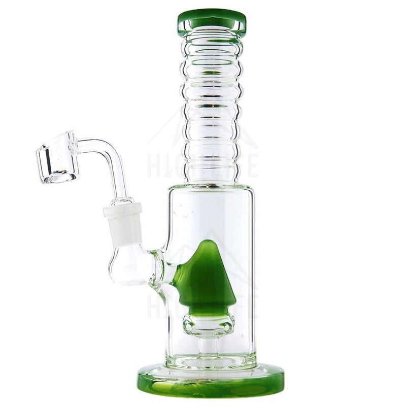 Waterpipe 8 G/g Cone Perculator Rig With Banger Green