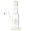 Waterpipe 8 G/g Cone Perculator Rig With Banger White