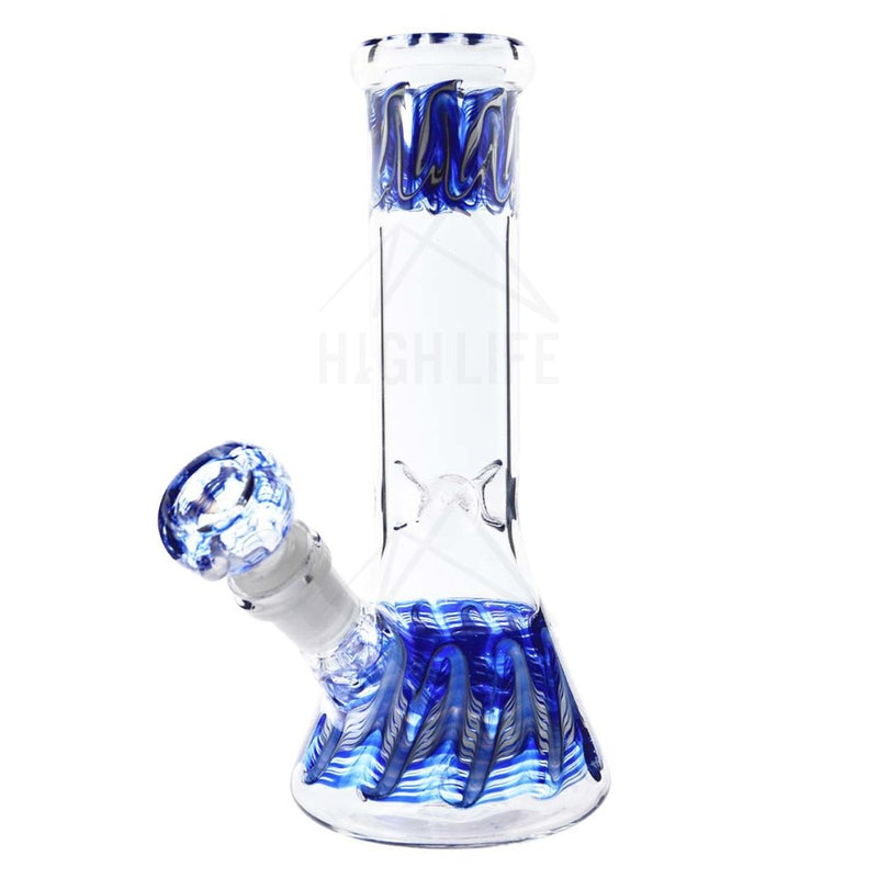 Waterpipe G/g 8 Beaker Rake Art Blue