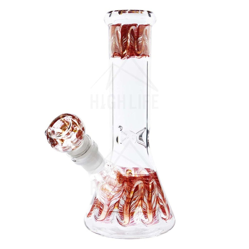 Waterpipe G/g 8 Beaker Rake Art Red