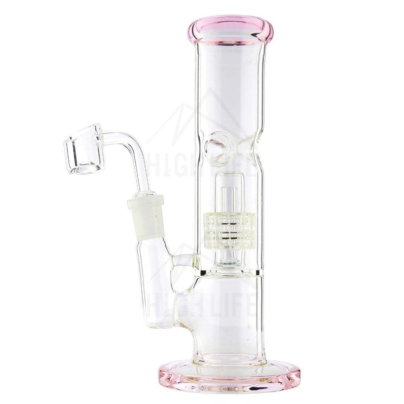 Waterpipe G/g Conical Showerhead 8 14Mm Female With Bowl And Banger Pink